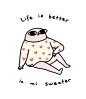 Life is better un mi sweater