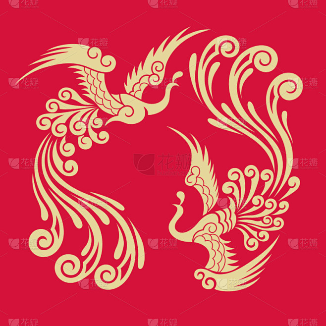 传统,对称,式样,华丽的,动物主题,复古...