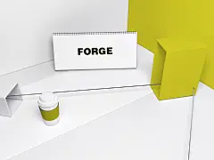 黑色字体白色台历黄色折页名片VI样机