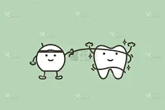 牙线,白色,分离着色,可爱的,口腔卫生,健康保健,愉悦,卫生,干净,刷牙