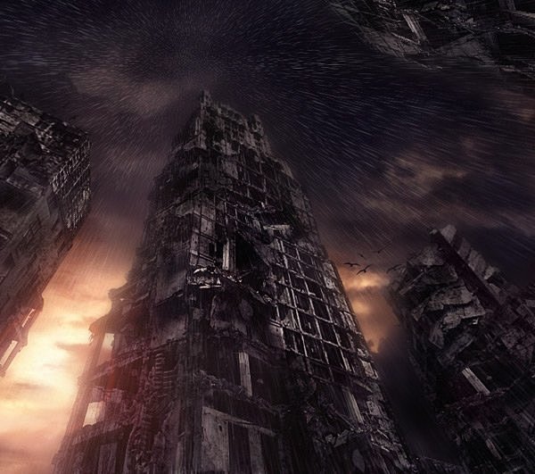 灾难场景插画世界末日