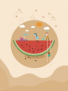 卡通清新手绘矢量夏季西瓜海报高清素材 卡通 夏季 夏日 手绘 水果 海报 清新 矢量 素材 背景 西瓜 矢量图 平面广告 设计图片 免费下载