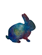 Galaxy Rabbit Watercolor PRINT Deep Space Stars by WaterInMyPaint