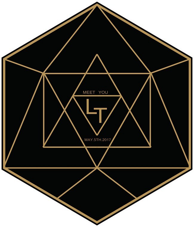 欧式黑金盖茨比婚礼金色线条婚礼异形水牌