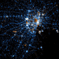 See something or say something: Tokyo : Red dots are locations of Flickr pictures.  Blue dots are locations of Twitter tweets.  White dots are locations that have been posted to both.