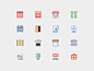 Household Icons in Office Stye