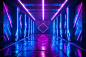 Sci-Fi Futuristic Neon Cyberpunk 3D Backgrounds 10款未来科幻赛博朋克Neon酒吧夜店霓虹灯背景底纹高清图片素材_UIGUI