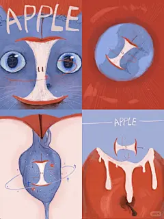 周末摸鱼‖画一组有关苹果的胡思乱想