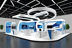 清新奇幻现代科技展厅摄影图