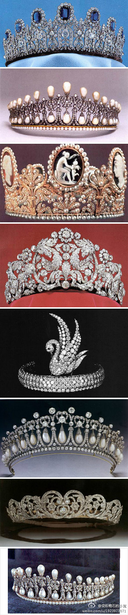 各國王妃皇冠 这顶蓝宝石镶钻王冠也属于瑞...