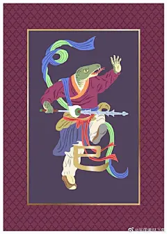 #平面设计素材# 12款手绘古风年画十二天支生肖插画红包装饰画芯AI矢量设计素材
O网页链接 ​​​​