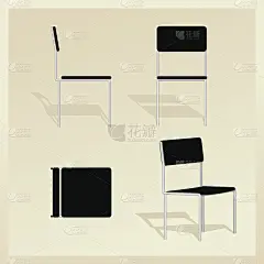 黑色办公椅向量