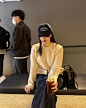 Photo by @hongchaehyeon on November 21, 2022. May be an image of 3 people, people standing and indoor.