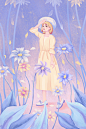 少女插画习作系列_向日葵的小太阳__插画师作品_涂鸦王国gracg.com