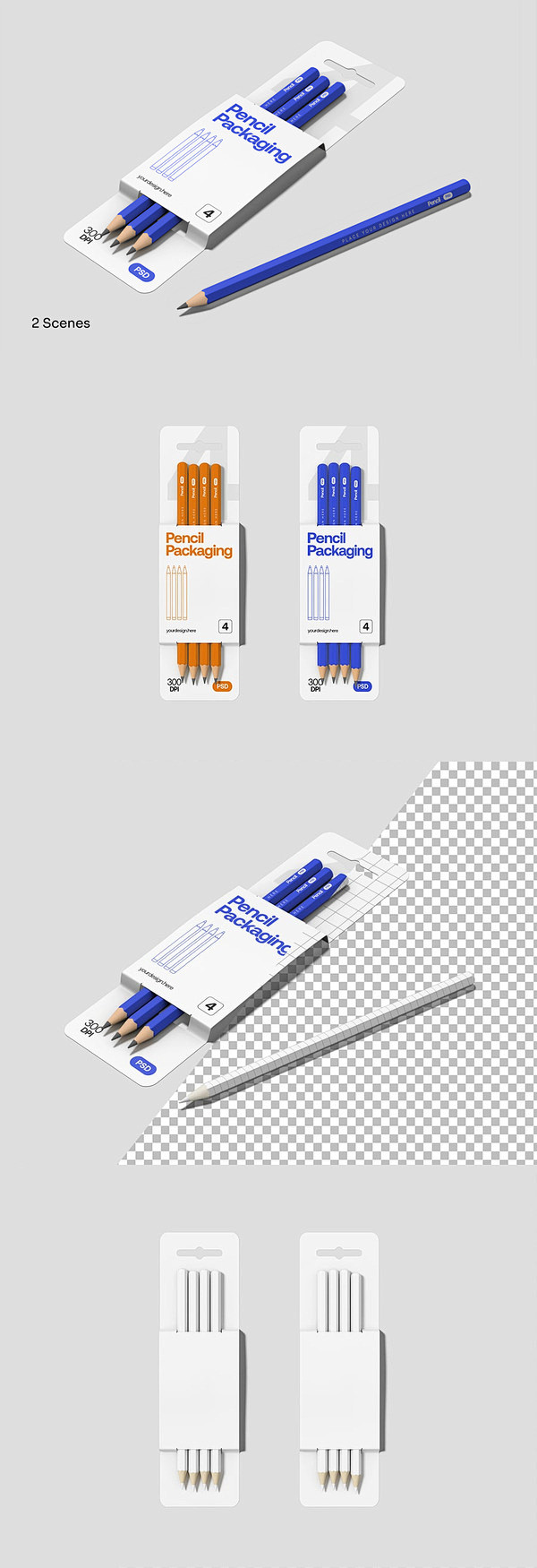 铅笔包装样机 (PSD)