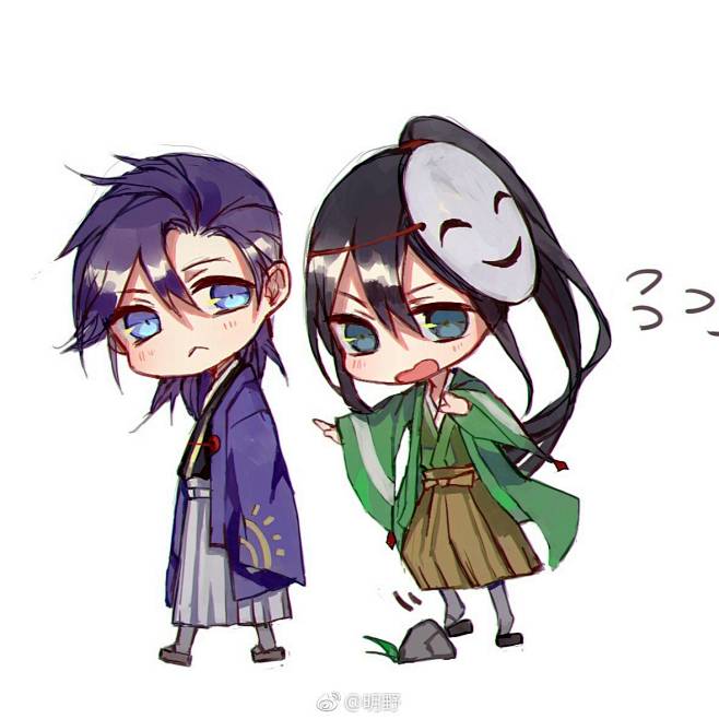 明野cp荒竹荒万年竹为了假装我有画画把上个月的图拿出来更一下摊手