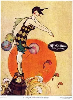 19世纪初年McCallum丝袜公司广告插画设计 ​​​​