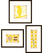 "Naturosity" Artwork, Set of 3 - contemporary - Mixed Media Art - Paragon Decor