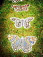 Butterfly Mosaic in Garden