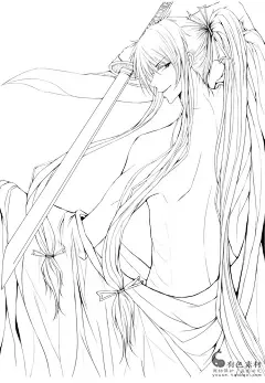 古风 高清动漫线稿155张sai手绘人物漫画绘画上色 插画临摹素材图-淘宝网