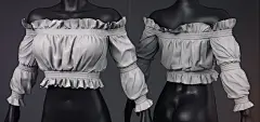 Off-shoulder top, Yuri Efimov : Off-shoulder top by Yuri Efimov on ArtStation.
