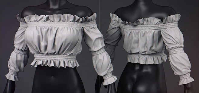 Off-shoulder top, Yuri Efimov