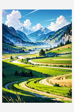 数字艺术手绘插画-众图网