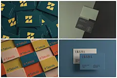 30款时尚质感烫金凹凸印刷工艺商务名片卡片logo设计展示ps贴图样机模板 Business Card Mockup Bundle插图2