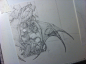 Work in progress of "Saria" volume 3  , Riccardo Federici : pencil and oil on paper
