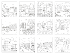 洋芋丸子仔zy采集到C【插画】建筑