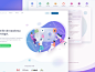 Alexis Landing Page Update collaboration teamwork people illustrations web stats social dashboard gradient app icons illustration