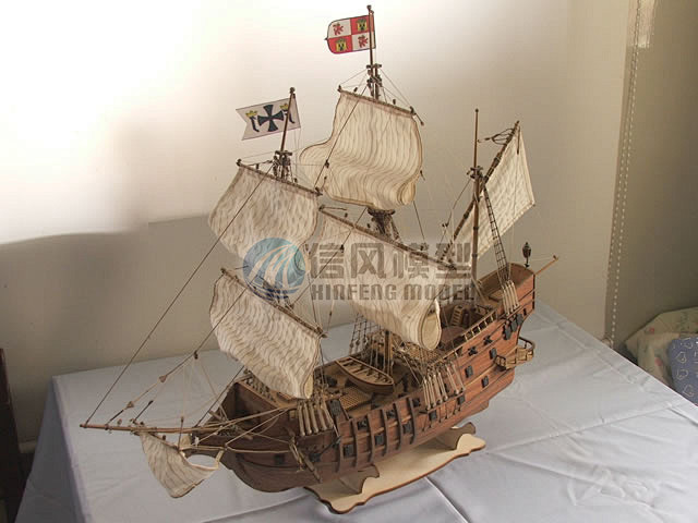 包邮 古典木质帆船模型拼装套材--圣弗朗...