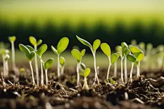 春意盎然幼苗植物嫩芽摄影图图片