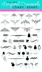 Free printable Font Bergamot Ornaments Character Map
