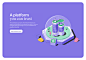 automation blocks city Data ILLUSTRATION  Isometric no code tines train workflow