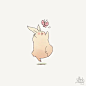 抓蝴蝶
泰国人气美女画师Mindmelody 创作的系列动物插画《joojee and friends》中的主人公胖兔子joojee。