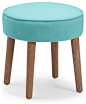 Britton Stool Aqua midcentury-ottomans-and-cubes