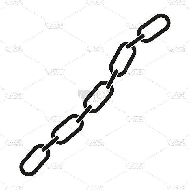 链矢量图标与链接。