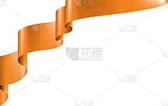缎带,白色背景,橙色,风,模板,波浪,疤,三维图形,写实