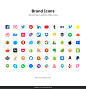 Icons : How many hours have you wasted searching for quality icons of common brands? We grew tired of trawling the internet everytime we need to use them on our websites & apps so created our own. This set of 60 premium quality vector files is availab