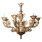 Very Large French Louis XVI Style Bronze Eight-Light Chandelier