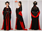 龙末黑红色汉尚华莲传统日常汉服女装 非古装齐腰间色对襟襦裙子-淘宝网
