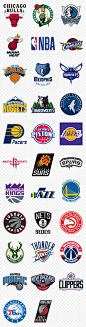 NBA篮球锦标赛球赛LOGO标志球队队徽矢量