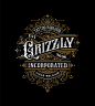 Typography Composition 1 - Grizzly Incorporated : Handcrafted typography composition for Grizzly Incorporated, tattoo parlour from Liege, Belgium.Purpose of use: branding, print, clothing.Custom letterforms have been turned into vectors in Adobe Illustrat