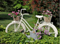 花彩创意家居：自行车在花园中造型应用