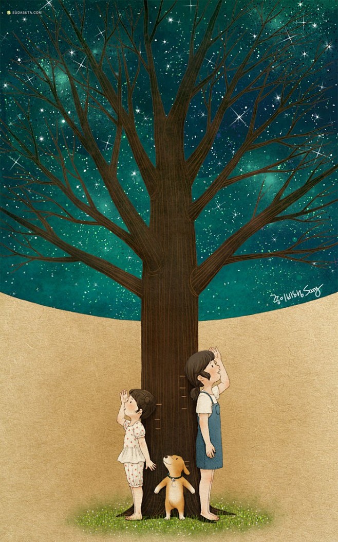 종이비행 手绘插画欣赏