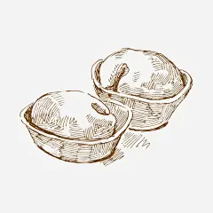 手绘馒头免抠素材_新图网 https://ixintu.com 手绘 食材 馒头