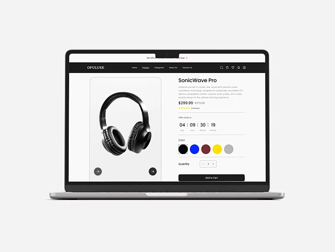 Electronics Ecommerce Website UX design UI/UX Product Page headset ...