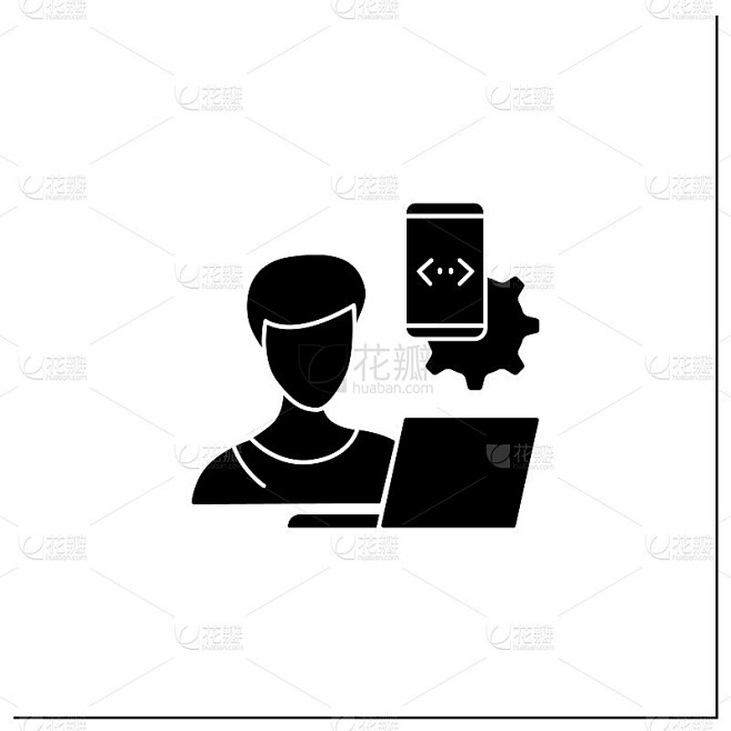 移动应用程序开发者字形图标