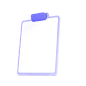 Blank-clipboard 3D Icon